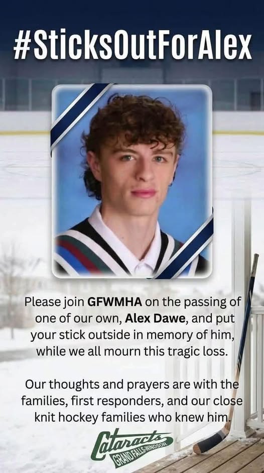 Alex Dawe Obituary, South Brook, NL Death, Grand Falls-Windsor Minor Hockey Player Has Died